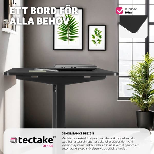 Elektriskt höj- och sänkbart skrivbord Skadi - svart