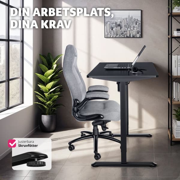 Elektriskt höj- och sänkbart skrivbord Skadi - svart