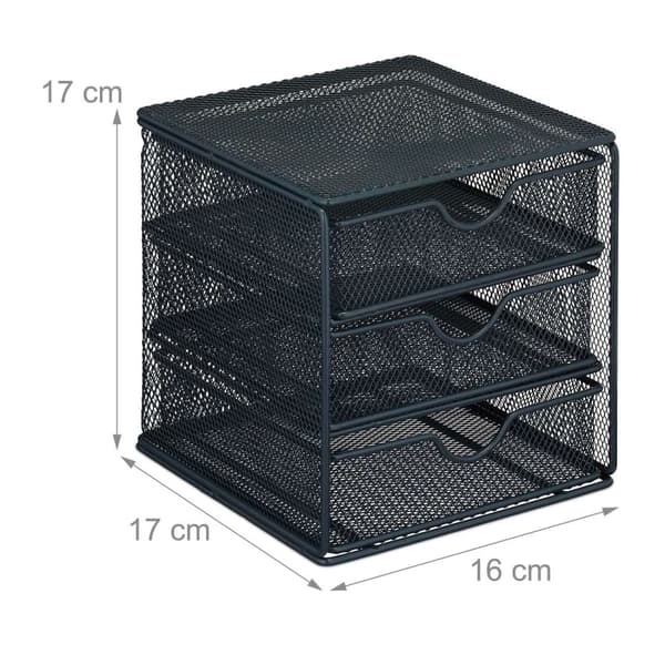 Lådbox med 3 fack antracit