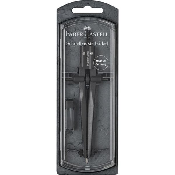 Kompass - Faber-Castell - Stream 2019 - Snabbjustering - Modern design - Grå färg