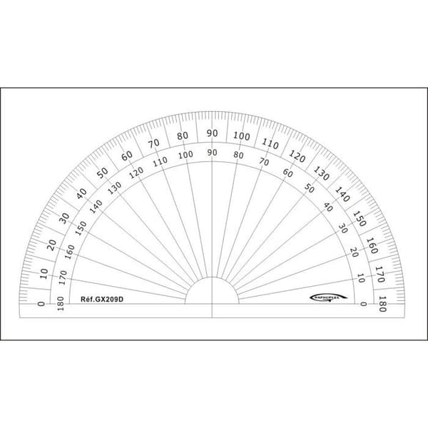 Rapporteur 1/2 cirkel grader Ø 10 cm