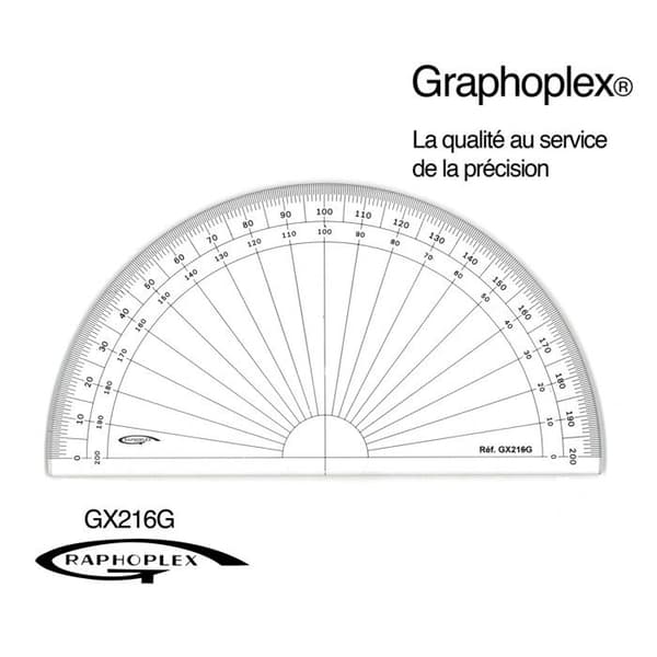 Rapporteur 1/2 cirkel grader Ø 16 cm