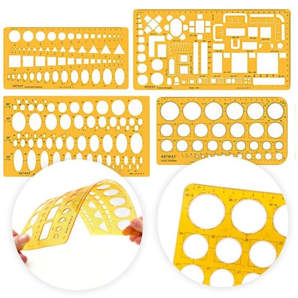 Artway geometri kit - 2303169 - Set med stenciler