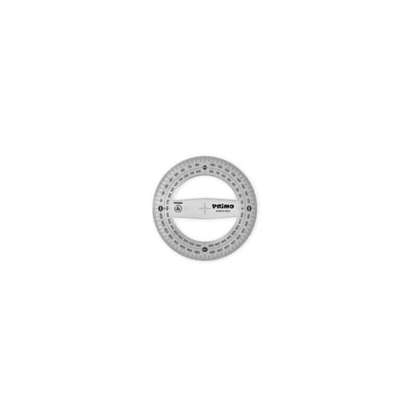 Goniometer 360° - PRIMO - 12 cm - Rökgrå - Anti-reflex - Hög precision