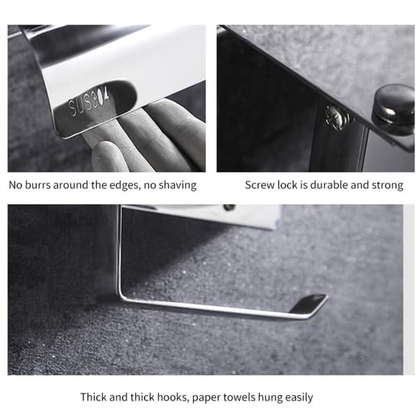 WC-paperiteline kylpyhuoneeseen Seinäasennus hyllyllä - K6/Silver/Drill asennus