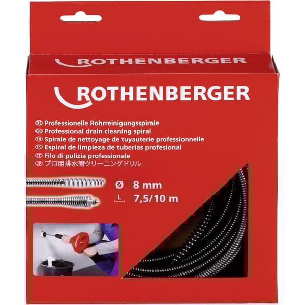 Rothenberger 72412 Rörrengöringsaxel 7.5 m Mått - Diameter Ø 8 mm
