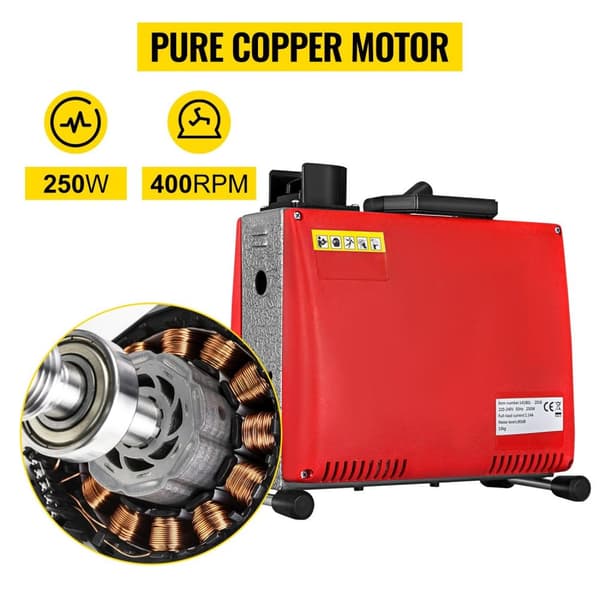 250W 400RPM bärbar högeffektiv elektrisk avloppsrengörare med 6 utbytbara knivar/2 stålkärnakabel, tvåvägsbrytare, lätt att använda, bred applikation