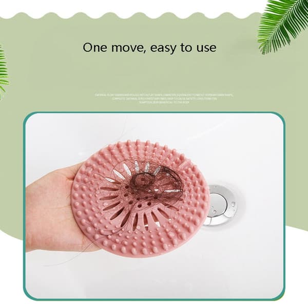 INF Hair Catcher Dusj avløpsdeksel Rosa/Blå/Grønn/Grå 4 stk