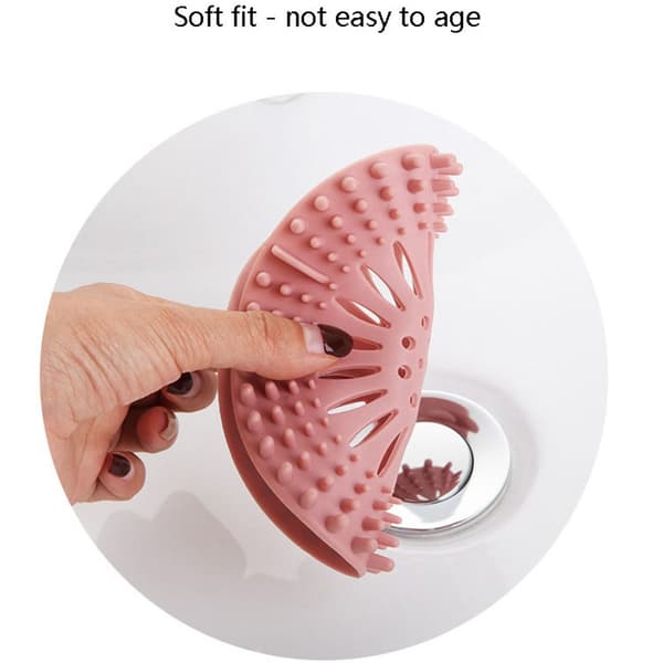 INF Hair Catcher Dusj avløpsdeksel Rosa/Blå/Grønn/Grå 4 stk