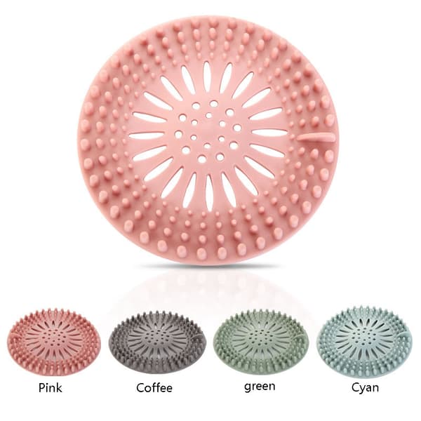 INF Hair Catcher Dusj avløpsdeksel Rosa/Blå/Grønn/Grå 4 stk