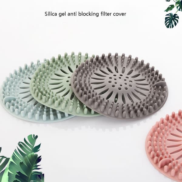 INF Hair Catcher Dusj avløpsdeksel Rosa/Blå/Grønn/Grå 4 stk