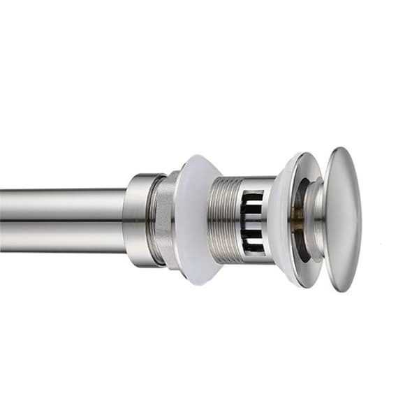 INF Borstad Nickel Pop-Up Drain With Overflow Hole