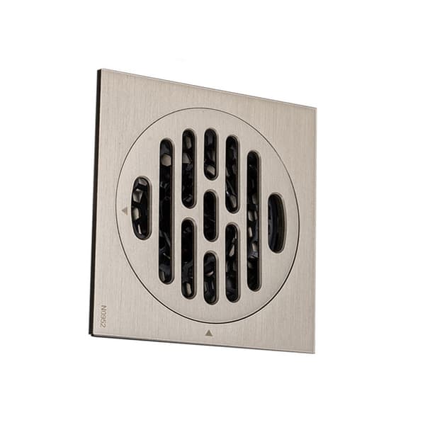 INF Elegant og effektivt 10x10cm svart gulvsluk i messing
