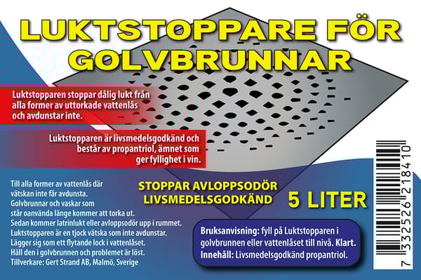 Luktstoppare för avloppsodör 5 liter