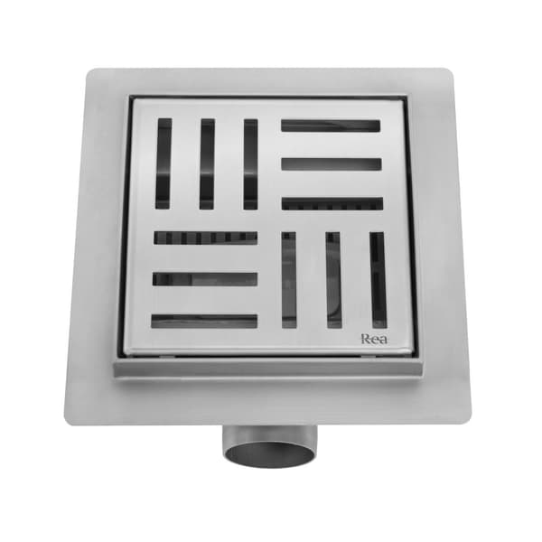 REA CROSS lineært dræn 120X120 børstet nikkel