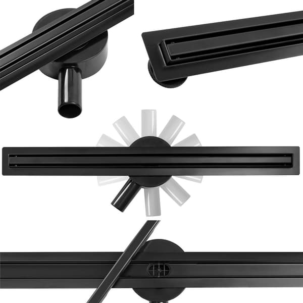 LINEÆR AFLØBSVENTIL CALANI ECO360 SLIM 90 BLACK