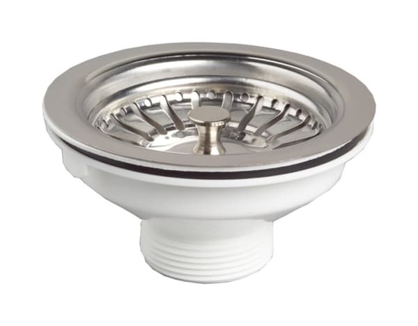 90 mm afløb til vask med kurv, 6/4" gevind