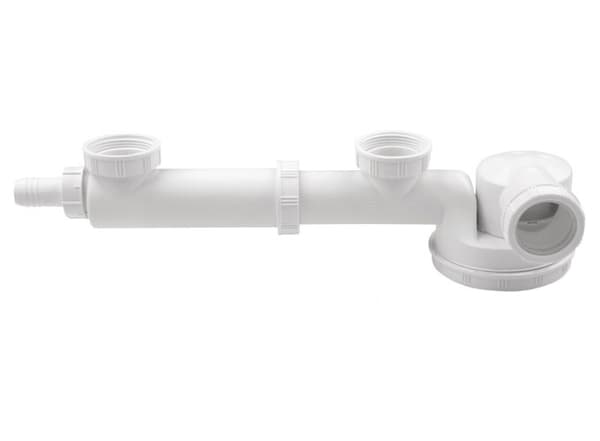 Lav dobbeltvask sifon ESCAPE 6/4"" x 40 mm opvaskemaskineindløb