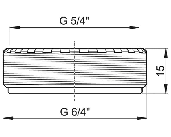 Reduktion til sifon 6/4 GZ ""x 5/4"" GW