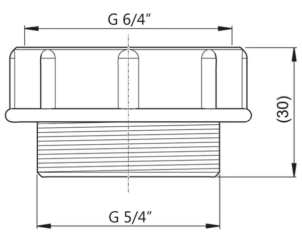 Reduktion til sifon 6/4"" GW x 5/4"" GZ
