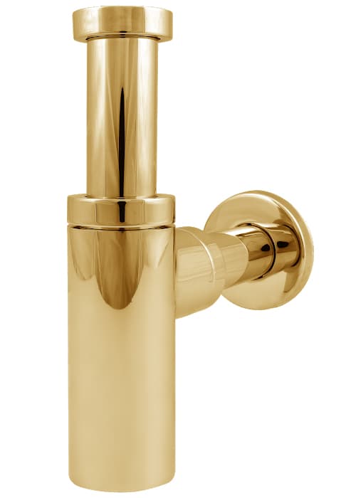 Vandlås til flaskevask i messing, guld 5/4"