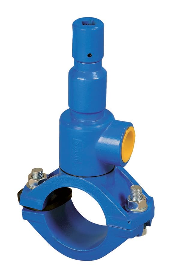 Tilslutningsbor DN110x32 til PVC/PE-rør (selvborende), PN10, til vand, GJL-gråt støbejern