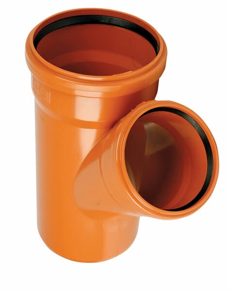 PVC-t-stykke 200x160/45 til udvendigt spildevand