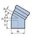 Miniatyrbillede 2 af 2: PVC-bøjning 160/67 til ekstern kloakering