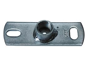 Monteringsplade 120x40x4mm GW 1/2"" indvendig gevind rektangulær stål, QS (Quick Stream)