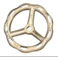 Miniatyrbillede 1 af 5: Håndhjul til skydeventiler DN50, hjuldiameter 150 mm, spindel firkantet 14x14 mm, aluminium, blå farve