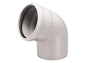 Albue PP-HT 32/67 sanitær, til internt spildevand, hvid