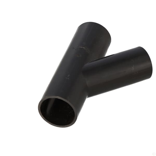PEHD T-stykke 56x50/45 S12.5, sort, QS (Quick Stream)