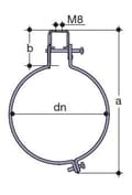 Miniatyrbillede 2 af 2: Stålhåndtag 125 mm letvægts, QS (Quick Stream)