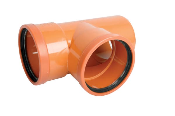 PVC-t-stykke 200x200/87 til udvendigt spildevand