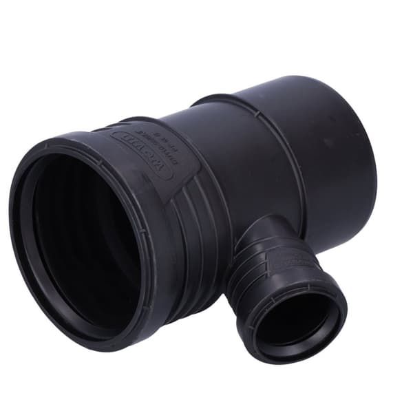 PP-HT Sitech Plus 110x50/67,5 sanitets-T-koppling, för tystgående internt avlopp, svart