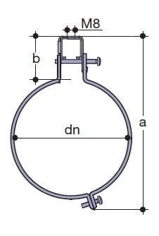 Stålhåndtag 63 mm letvægts, QS (Quick Stream)