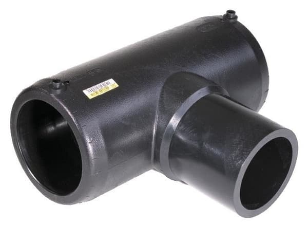 Tee 90 grader lige flow elektrofusion 90 SDR7.4 SDR11 SDR13.6 SDR17, vand-gas