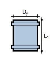 PVC-HT 110 sanitetsmanchet, til internt spildevand, askefarvet