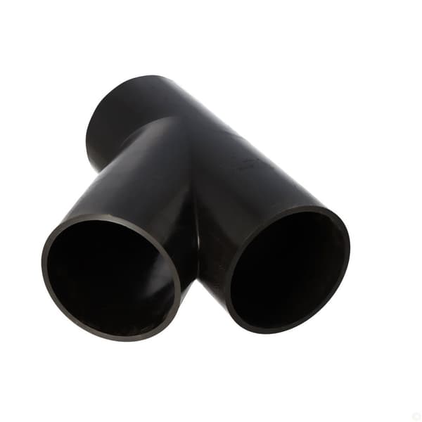 PEHD T-shirt 160x160/45 S12.5, sort, QS (Quick Stream)