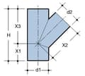 Miniatyrbillede 2 af 2: PEHD T-stykke 90x50/45 S12.5, sort, QS (Quick Stream)