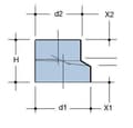 Miniatyrbillede 2 af 2: PEHD reduktion 110x56mm S12.5 excentrisk, sort, QS (Quick Stream)