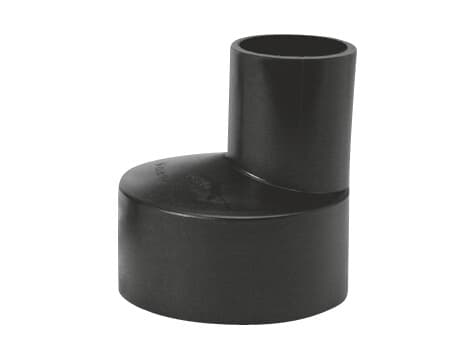 PEHD reduktion 110x56mm S12.5 excentrisk, sort, QS (Quick Stream)