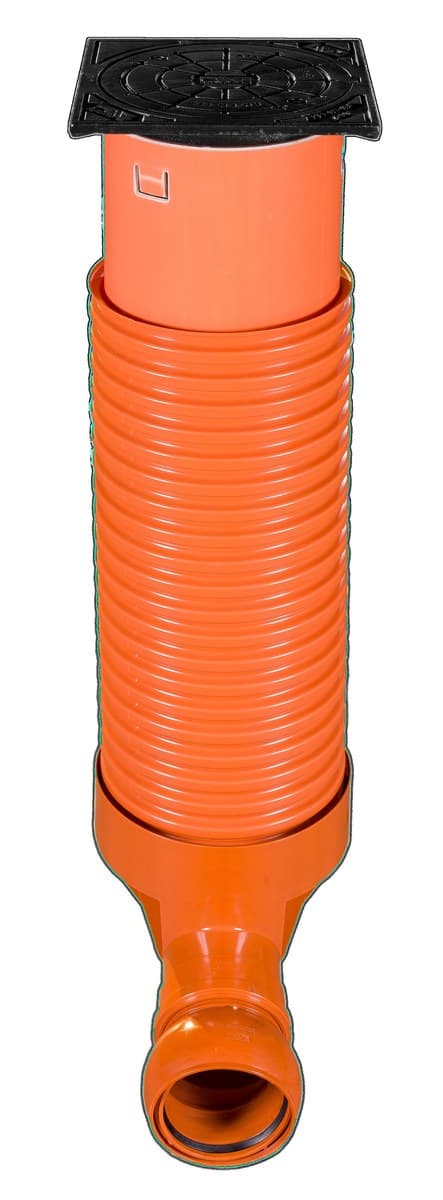 Plastikbunddæksel PP dn 315mm, til brønde med bundfældningstank inde i det korrugerede stigrør dn 315mm, uden pakning, sort (Diamir 315)