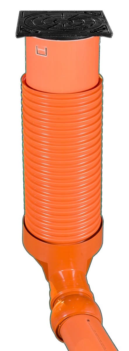 Plastikbunddæksel PP dn 315mm, til brønde med bundfældningstank inde i det korrugerede stigrør dn 315mm, uden pakning, sort (Diamir 315)