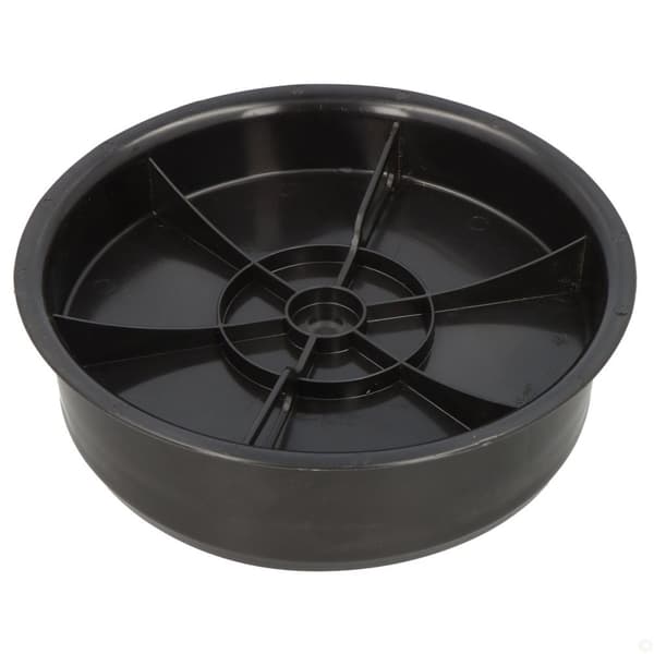 Plastikbunddæksel PP dn 315mm, til brønde med bundfældningstank inde i det korrugerede stigrør dn 315mm, uden pakning, sort (Diamir 315)