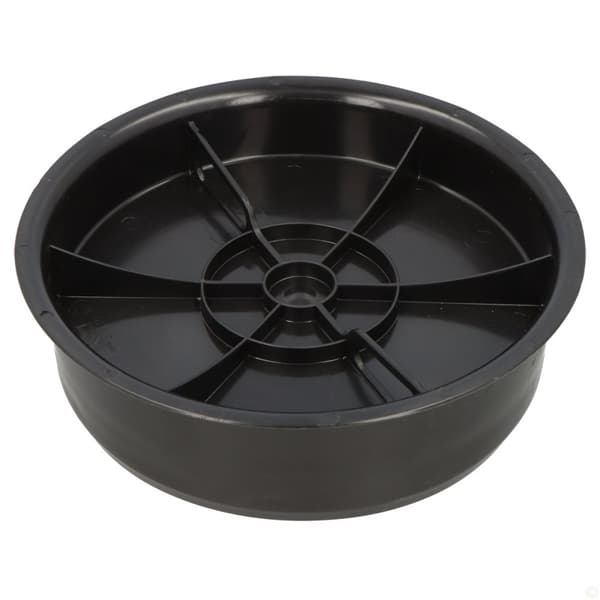 Plastikbunddæksel PP dn 315mm, til brønde med bundfældningstank inde i det korrugerede stigrør dn 315mm, uden pakning, sort (Diamir 315)