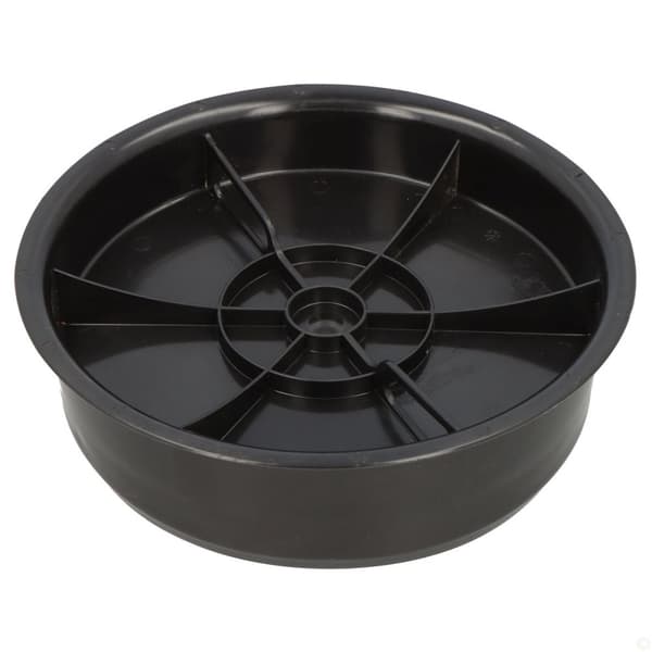 Plastikbunddæksel PP dn 315mm, til brønde med bundfældningstank inde i det korrugerede stigrør dn 315mm, uden pakning, sort (Diamir 315)