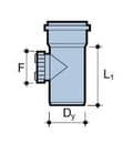 Miniatyrbillede 2 af 2: PVC-HT 110 sanitetsrens, til internt spildevand, askefarvet