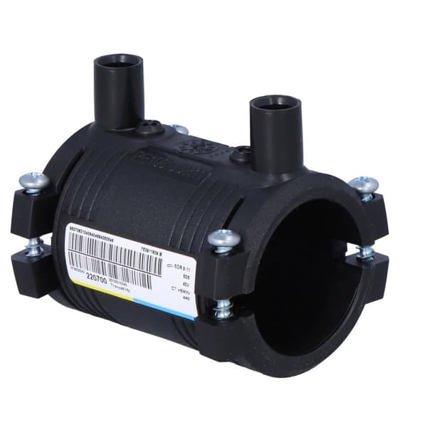 Elektrosvejsemuffe d40 PE100, SDR11, PN10 gas/PN16 vand