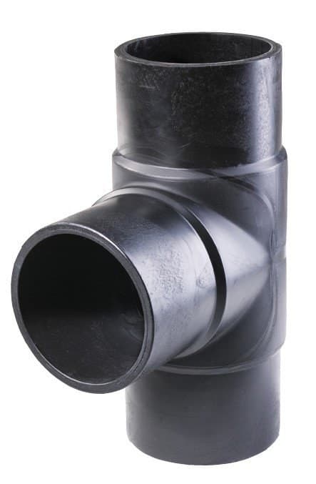T-stykke 90 grader lige boring 90X5.4 SDR17, vandgas